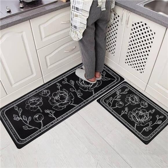 Kitchen Floor Mat Set of 2, Cushioned Anti Fatigue Kitchen Mat - Picture 6 of 7